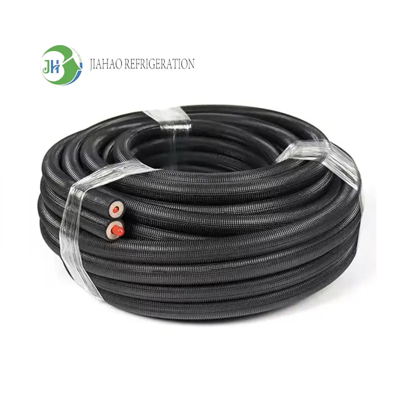 HVAC Negro PE aislado tubería de cobre Mini Split Línea Set